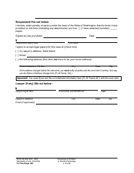 Form FL Parentage302 Response to Petition to Decide Parentage - Washington, Page 6