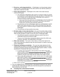 Form FL Parentage301 Petition to Decide Parentage - Washington, Page 10