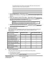 Form FL Parentage301 Petition to Decide Parentage - Washington, Page 4