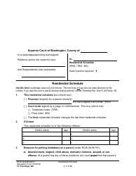Document preview: Form FL Parentage303 Residential Schedule - Washington