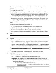 Form FL Parentage303 Residential Schedule - Washington, Page 11
