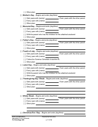 Form FL Parentage303 Residential Schedule - Washington, Page 7