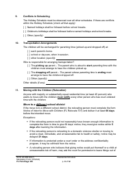 Form FL Parentage303 Residential Schedule - Washington, Page 9