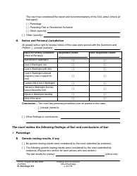 Form FL Parentage315 Findings and Conclusions About Parentage - Washington, Page 2