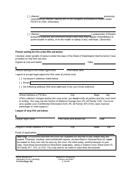 Form FL Parentage323 Motion for Temporary Family Law Order and Restraining Order - Washington, Page 6