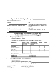 Document preview: Form FL Parentage333 Final Order and Findings for a Parenting Plan, Residential Schedule and/or Child Support - Washington