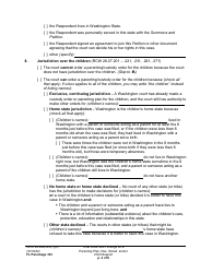 Form FL Parentage333 Final Order and Findings for a Parenting Plan, Residential Schedule and/or Child Support - Washington, Page 4