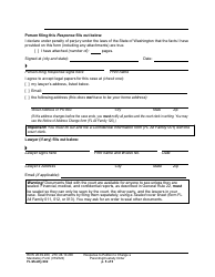Form FL Modify602 Response to Petition to Change a Parenting Plan or Custody Order - Washington, Page 5