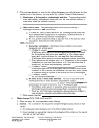 Form FL Modify610 Final Order and Findings on Petition to Change a Parenting Plan or Custody Order - Washington, Page 2