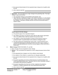 Form FL Modify610 Final Order and Findings on Petition to Change a Parenting Plan or Custody Order - Washington, Page 3
