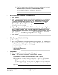 Form FL Modify610 Final Order and Findings on Petition to Change a Parenting Plan or Custody Order - Washington, Page 5