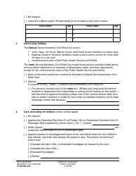 Form FL Modify623 Motion for Temporary Family Law Order and Restraining Order - Washington, Page 2