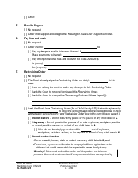 Form FL Modify623 Motion for Temporary Family Law Order and Restraining Order - Washington, Page 3