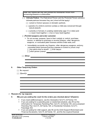 Form FL Modify623 Motion for Temporary Family Law Order and Restraining Order - Washington, Page 4