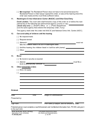 Form FL Modify622 Immediate Restraining Order (Ex Parte) and Hearing Notice - Washington, Page 4
