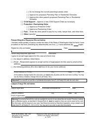 Form FL Relocate722 Response to Objection About Moving With Children and Petition About Changing a Parenting/Custody Order (Relocation) - Washington, Page 7