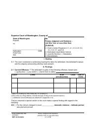 Document preview: Form WPF CR84.0400 J Felony Judgment and Sentence - Jail One Year or Less (Non Sex) - Washington