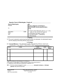 Form WPF CR84.0400 MHSA Felony Judgment and Sentence - Mental Health Sentencing Alternative - Washington