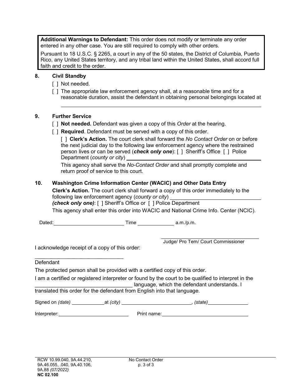 Form NC02.100 Fill Out, Sign Online and Download Printable PDF