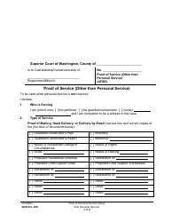 Form GDN ALL009 Proof of Service (Other Than Personal Service) - Washington