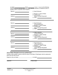 Form GDN ALL009 Proof of Service (Other Than Personal Service) - Washington, Page 2