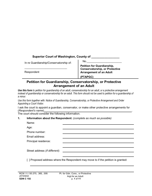 Form GDN C102  Printable Pdf