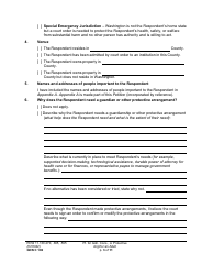 Form GDN C102 Petition for Guardianship, Conservatorship, or Protective Arrangement of an Adult - Washington, Page 3