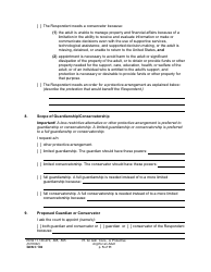 Form GDN C102 Petition for Guardianship, Conservatorship, or Protective Arrangement of an Adult - Washington, Page 5