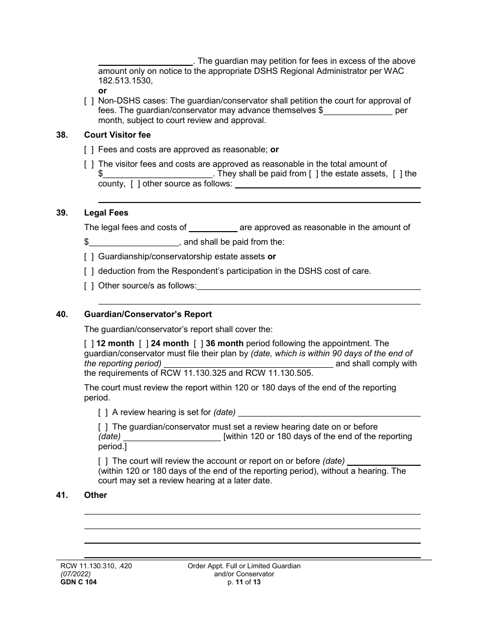 Form GDN C104 - Fill Out, Sign Online and Download Printable PDF ...