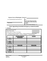 Document preview: Form GDN E302 Order Appointing Immediate Emergency Limited Guardian - Washington