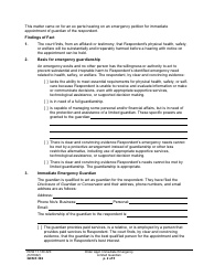 Form GDN E302 Order Appointing Immediate Emergency Limited Guardian - Washington, Page 2