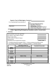 Document preview: Form GDN E303 Order Appointing Emergency Guardian and/or Conservator - Washington