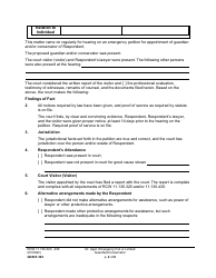 Form GDN E303 Order Appointing Emergency Guardian and/or Conservator - Washington, Page 2