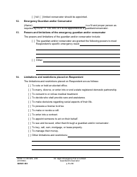 Form GDN E303 Order Appointing Emergency Guardian and/or Conservator - Washington, Page 5