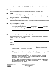 Form GDN E303 Order Appointing Emergency Guardian and/or Conservator - Washington, Page 7