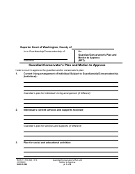 Document preview: Form GDN R202 Guardian/Conservator's Plan and Motion to Approve - Washington