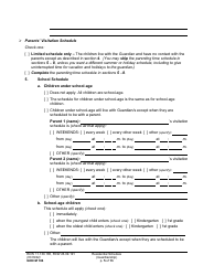 Form GDN M104 Residential Schedule (Guardianship) - Washington, Page 5