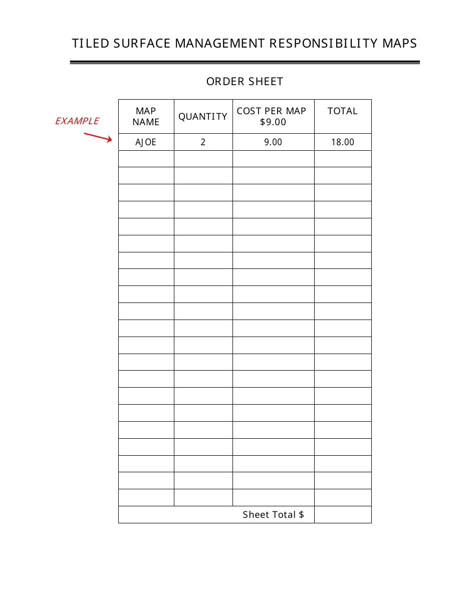 Map Order Form - Arizona, Page 3