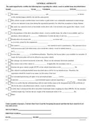 Document preview: Form 14 General Affidavit - Hillsborough County, Florida