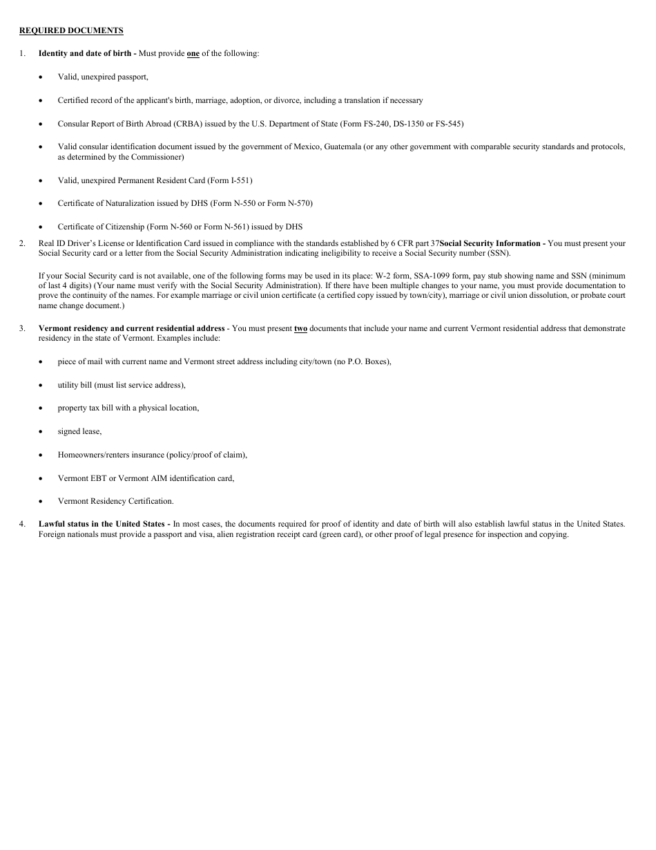 Form VL-036 Foreign Exchange Parental Authorization - Vermont, Page 2
