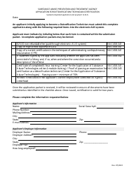 Document preview: Application for Detoxification Technician Certification - Nevada