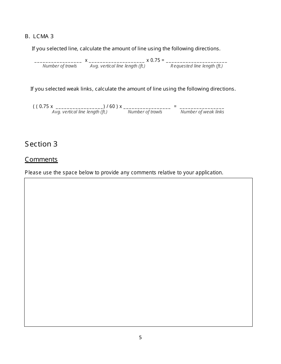 Large Whale Gear Modification Assistance Plan Affidavit and Application for Eligible Fishery Participants From Rhode Island - Rhode Island, Page 5