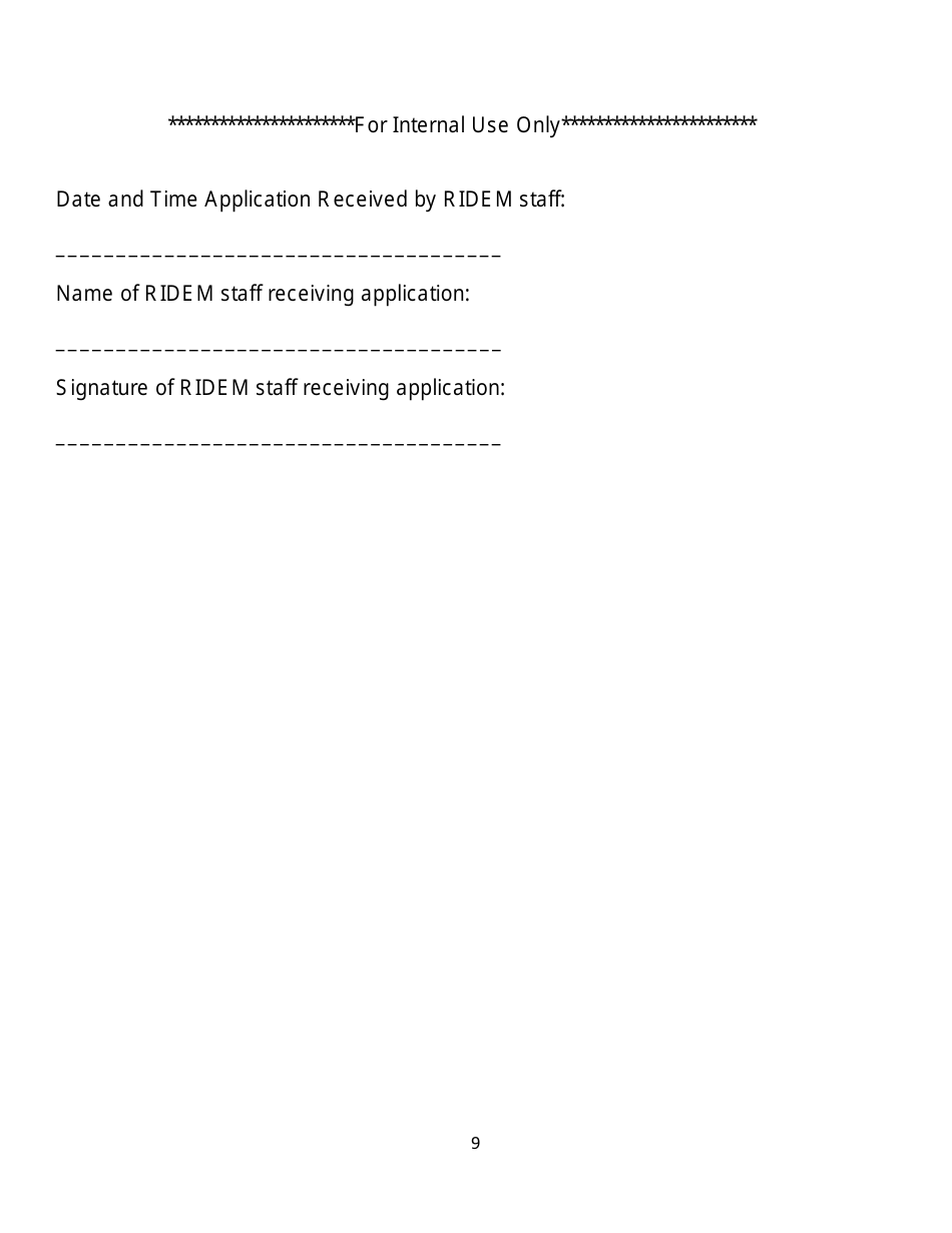Large Whale Gear Modification Assistance Plan Affidavit and Application for Eligible Fishery Participants From Rhode Island - Rhode Island, Page 9