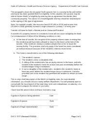 Form DHCS7077 Notice Regarding Standards for Medi-Cal Eligibility - California, Page 2