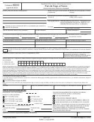 Document preview: IRS Formulario 433-D Plan De Pago a Plazos (Spanish)