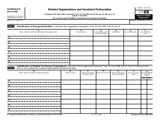 Document preview: IRS Form 990 Schedule R Related Organizations and Unrelated Partnerships