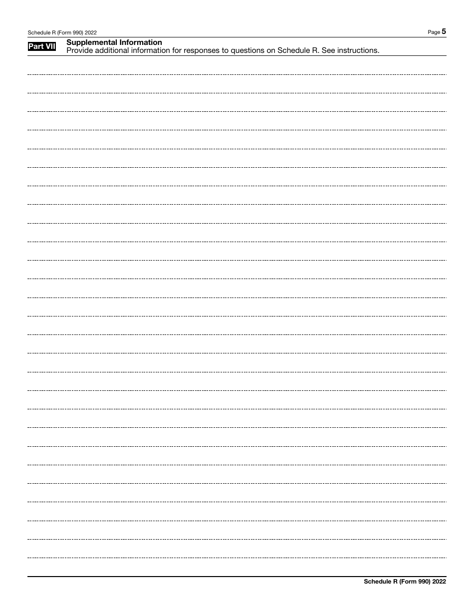 IRS Form 990 Schedule R Related Organizations and Unrelated Partnerships, Page 5