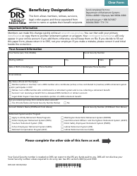Form DRS MS100 Beneficiary Designation - Washington