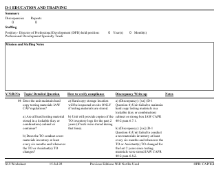 Document preview: Form D-1 Sui Worksheet - Education and Training