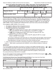 Document preview: Form MC14A Qualified Medicare Beneficiary (Qmb), Specified Low-Income Medicare Beneficiary (Slmb), and Qualifying Individual (Qi) Application - California